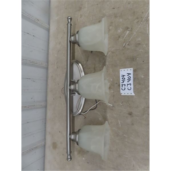 3 Light Bathroom Vanity Chrome Light Fixture 24" Long