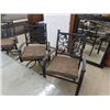 Image 3 : 7 pc Patio Set: Table 29"×39"×72" + 6 Chairs- 2 Swivel- All have Cushions + Cast Umbrella Stand - No