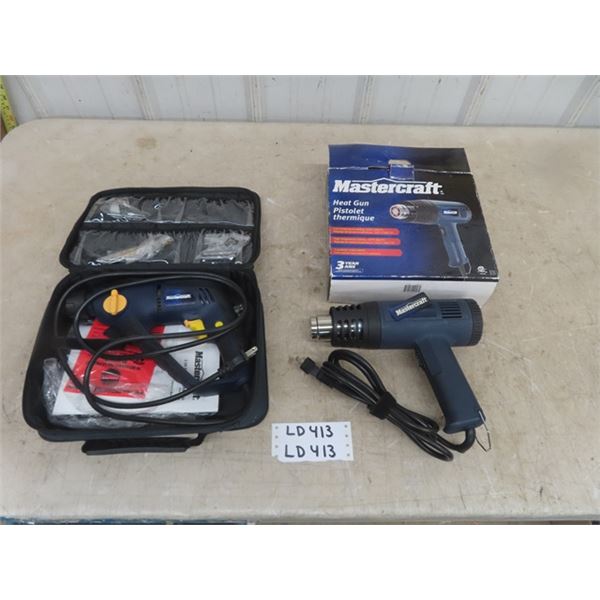 Mastercraft Heat Gun in Box, Mastercraft  2.5A Rotary Hammer Drill in Soft Case