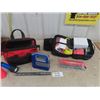 Image 1 : 2 Road Side Auto Emergency Kits : Air Compressor, Blanket, Reflective Lights, Flashlights, Tow Rope,