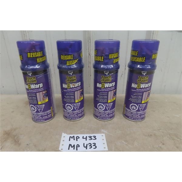 4 New Cans DAP Touch n Foam Window + Door Sealant 12 oz