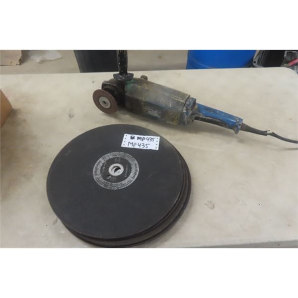 Heavy Duty Bosch Angle Grinder, 8 Grinding Discs 3/16" x 14"