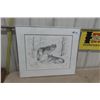 Image 1 : Judy Fache McInnes " Wolves" Framed Limited Print 21"×24.5"