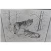 Image 2 : Judy Fache McInnes " Wolves" Framed Limited Print 21"×24.5"