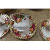 Image 2 : 32 pcs Royal Albert ' Old Country Roses': Plates,  Small Bowls, Cups + Saucers,  Sugar + Creamer  pl