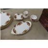 Image 4 : 32 pcs Royal Albert ' Old Country Roses': Plates,  Small Bowls, Cups + Saucers,  Sugar + Creamer  pl