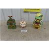 Image 1 : 3 Cookie Jars: Mouse on Clock, Puppy, Chick with Book- RRP Co.