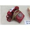 Image 2 : Vintage Red Rotary Phone, Deluxe Home Barber Shop in a Box 