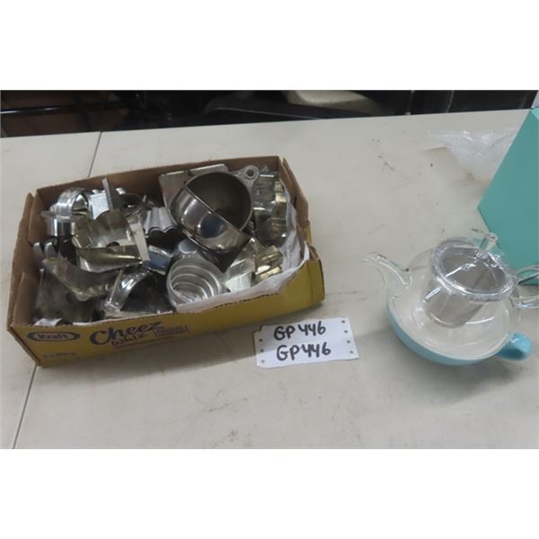 Tea Pot + Steeper with Box of Cookie Cutters