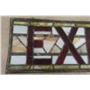 Image 2 : Antique Stained Glass Exit Sign/ Window - No Frame 10.5"×24.5"