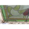 Image 5 : Really Nice + Old Stained Glass Window with Wooden Framen19.5"×43.5"