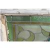 Image 6 : Really Nice + Old Stained Glass Window with Wooden Framen19.5"×43.5"