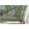 Image 8 : Really Nice + Old Stained Glass Window with Wooden Framen19.5"×43.5"