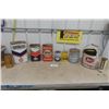 Image 1 : Assorted Pil Tins +  Tobacco Tin: Gulf, Veedol, Texaco, Roco (damaged), Copenhagen