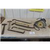 Image 1 : Porter Cable All Metal Circular Saw, Several Pry Bars, 2 Hammers