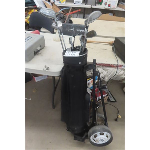 Golf clubs + 10 clubs - 3 #1 clubs, 3,5,7,9 and putter, most are fairway