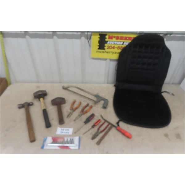 3 Hammers, Needle Nose Pliers, Torque Bits, Heated Car Seat Cover
