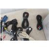 Image 2 : Large Box of Assorted Cables; Computer, Printer, VCR, Stereo, Koss Headphones plus more