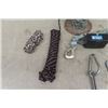 Image 4 :  Powerfist 2 Ton Cable Puller, Partial Roll of 3/8" Tenso Chain, Rope, Clips