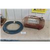 Image 1 : Small Portable Air Tank with Extra Roll of Air Hose - Approximately 25'