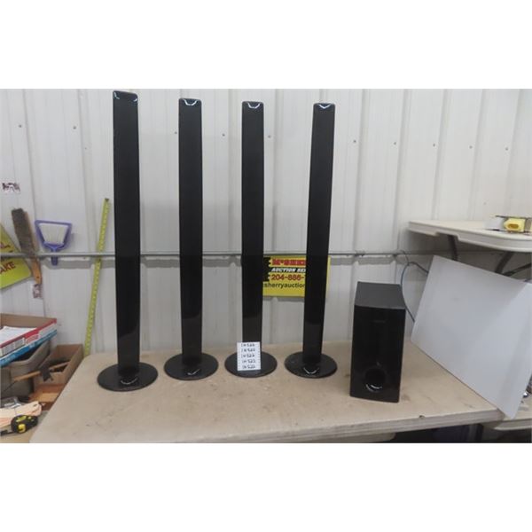 4 Samsung PS-RBD1255 Rear Speakers + Panasonic sub Woofer