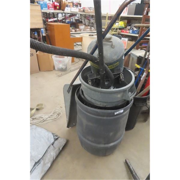 3 Garbage Cans, Shop Vacuum, Garden Hose, Snow Scoop