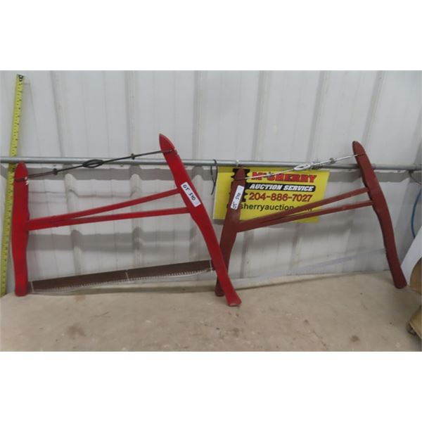 2 Wooden Framed Vintage Saws