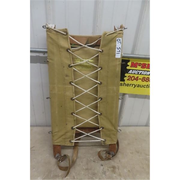 Vintage Framed Canvas Pioneer Trapper Nelson, Indian Pack