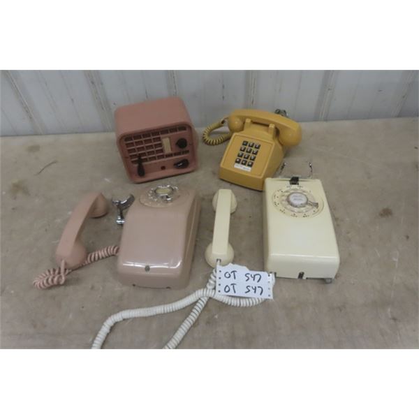 3 Phones - 2 are Rotary + Northern Electric Agnaphone