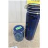 Image 3 : 1025 Marbles in Blue Canister + Milk Bottle