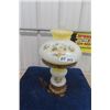 Image 1 : Electric Table Lamp with Shade with Floral Pattern