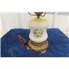 Image 3 : Electric Table Lamp with Shade with Floral Pattern