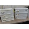 Image 1 : 2 Poly 3 Drawer Organizers 16" x 24" x 24" 