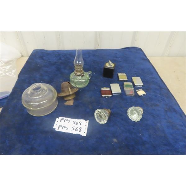 7 Lights, 7 Coca-Cola Lamps, Glass Door Knobs