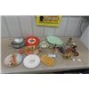Image 1 : Kitchen Ware; Platters, Server, Salt + Pepper Shakers plus more & Pyrex + Fire King Cups
