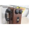 Image 2 : Vintage Wooden Wall Mount Phone with Crank
