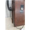 Image 3 : Vintage Wooden Wall Mount Phone with Crank