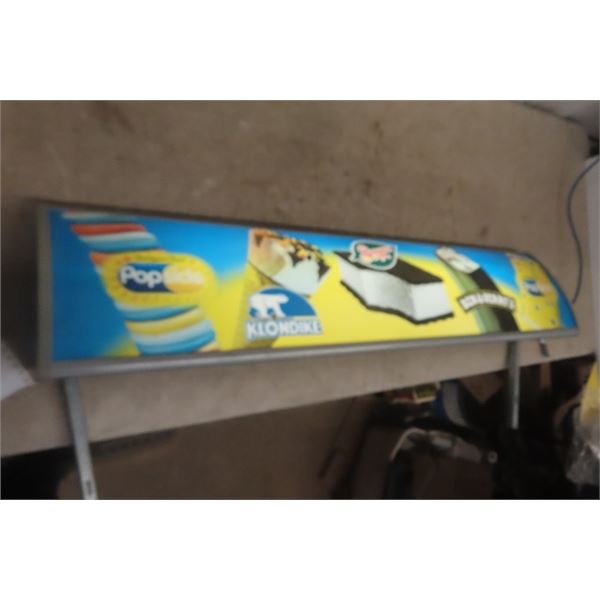 Light Up Klondike Ice Cream Product Sign 10" x 46" - Works