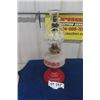 Image 1 : Coal Oil Lamp Red + White with Chimney