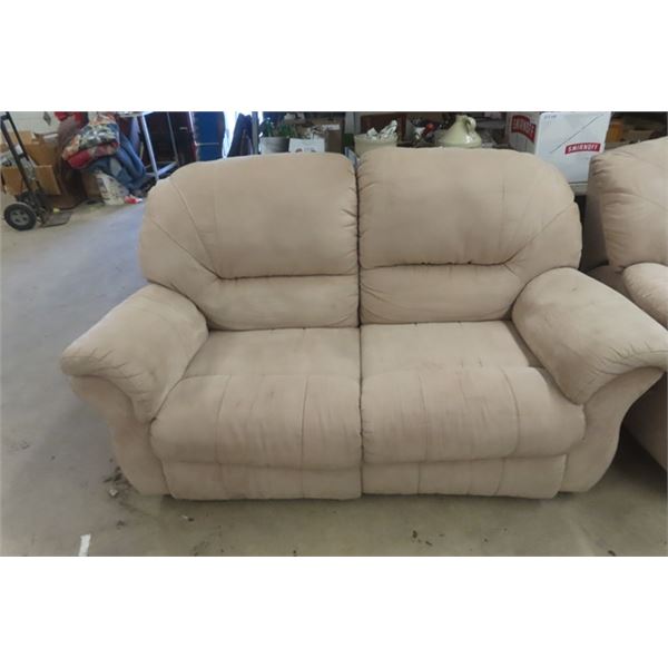Microsuede Reclining Love Seat