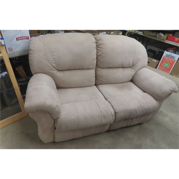 Microsuede Reclining Love Seat