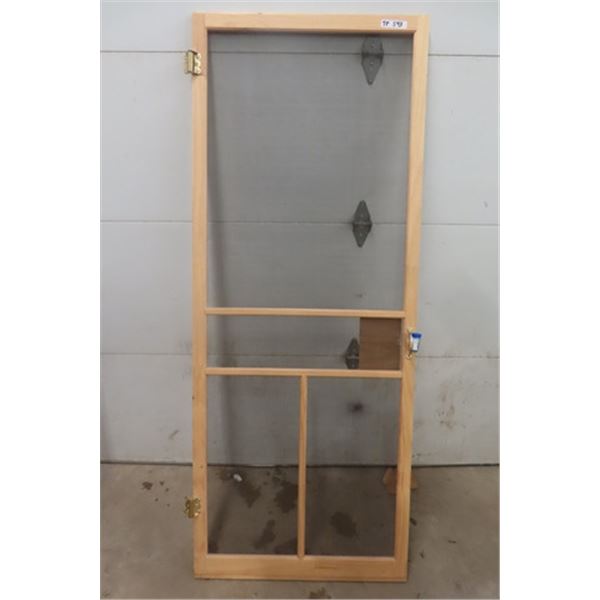 New Wooden Framed Screen Door