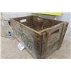 Image 3 : Coke Wooden Crate,  3 Milk Bottles, Suncrest Pop Bottle + Hinged Wooden Box 7"×8"×14"