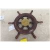 Image 3 : Ship Steering Wheel Clock 16" Wide