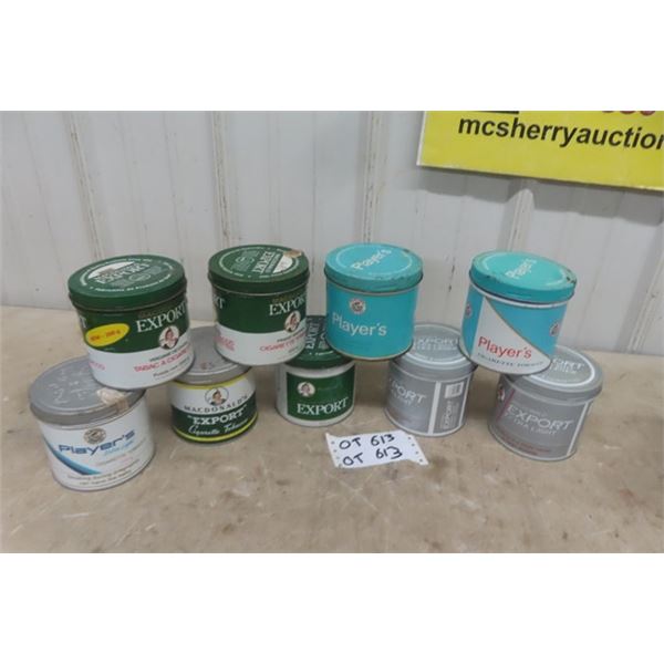 9 Tobacco Tins: Players , Export - Old + Older