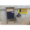 Image 1 : 2 Gal Crockery Jug + Walter Woods Washboard