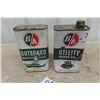 Image 3 : 2 BA Utility Motor Oil, Vintage Cans- 1 Quart