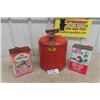 Image 1 : 2 Coleman Camp Fuel Tins 4L- 1 with Product + Fuel Safety Can