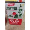 Image 2 : 2 Coleman Camp Fuel Tins 4L- 1 with Product + Fuel Safety Can