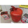 Image 5 : 2 Coleman Camp Fuel Tins 4L- 1 with Product + Fuel Safety Can